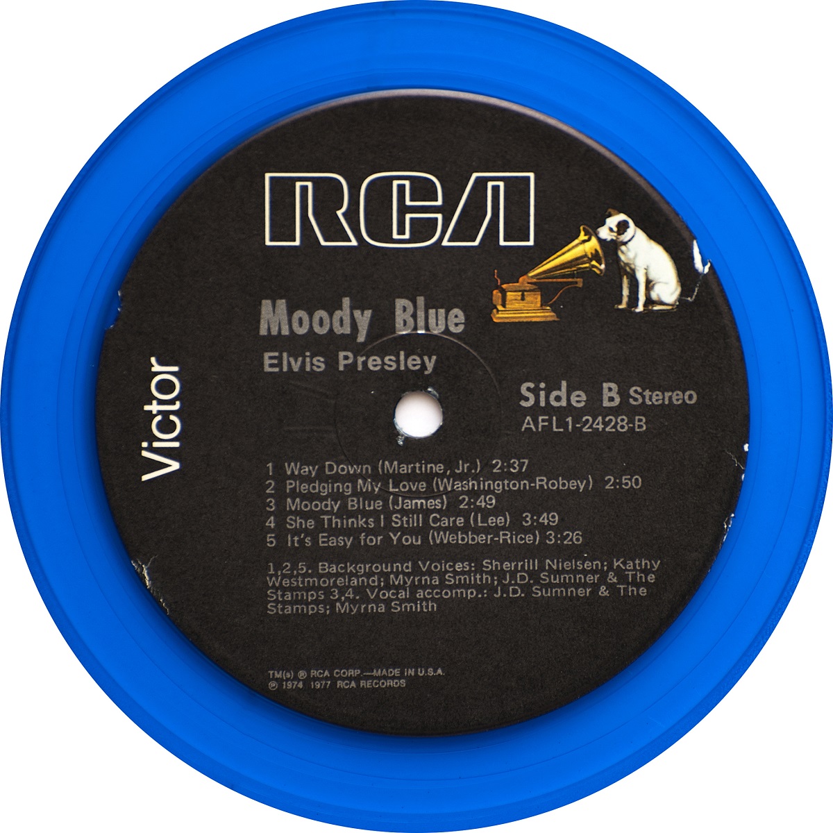 Elvis Presley  Moody Blue : LP B
